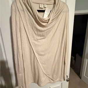 Saint Tropez West Cream Cowl Neck Sweater- NWT